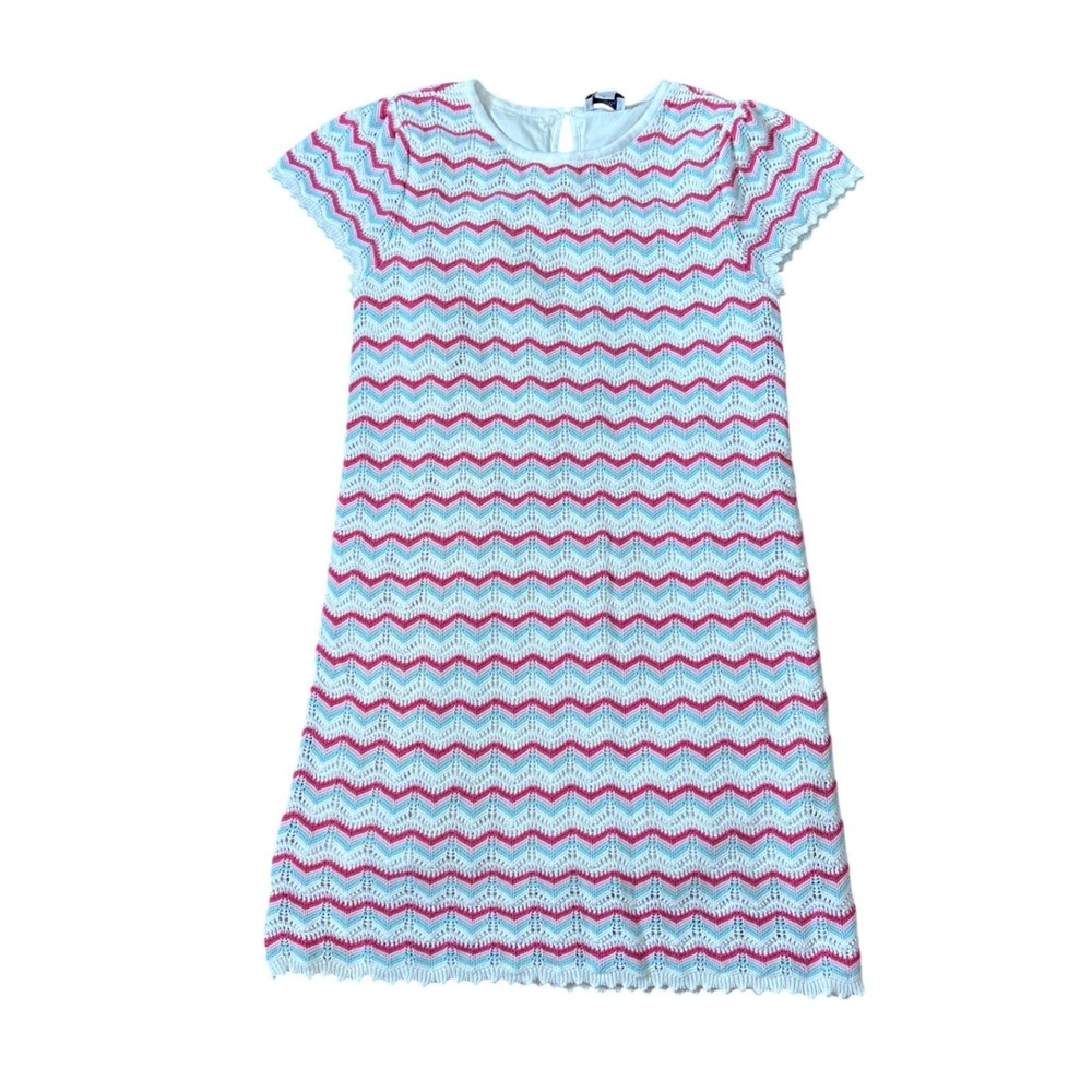 Crown & Ivy Dress Kids Multi Color Chevron Knit Boho Preppy‎ SIZE L